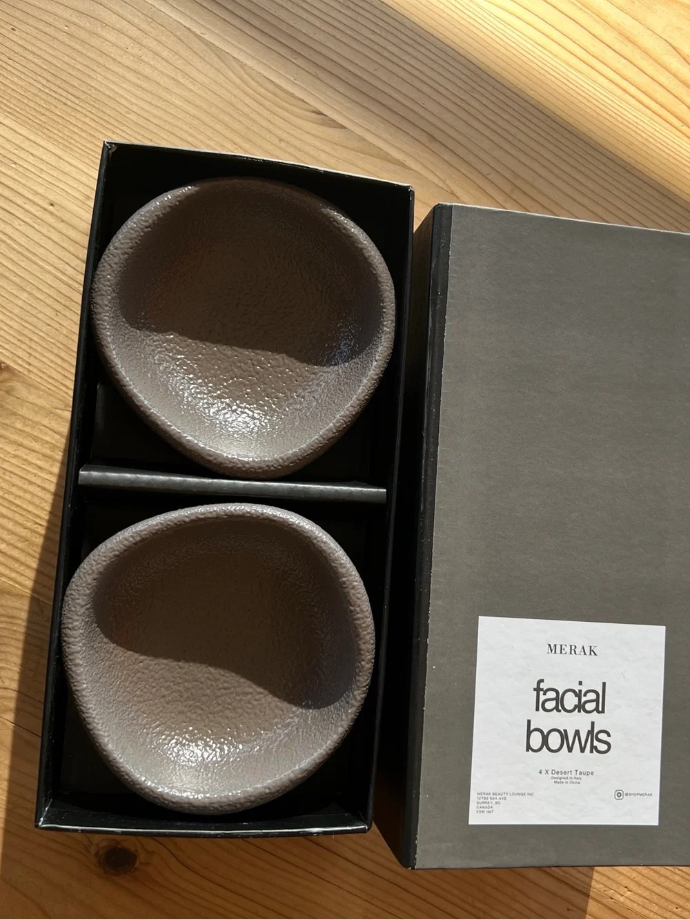 MERAK Facial Bowls - Desert Taupe
